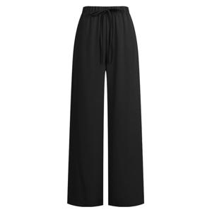 샵앤) 여성 리본 허리밴딩 쿨아이스 찰랑 와이드 팬츠 PIC-WPT-20649-블랙