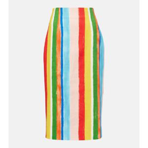 돌체앤가바나 스트라이프 코튼 블렌드 펜슬 스커트 P01061478