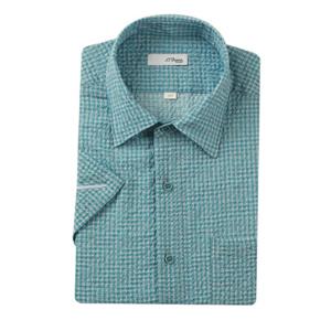 (듀퐁)25년 SS 신상 -SE5MM11HS113SGE(그린)- 일반핏 써커 체크 반팔셔츠