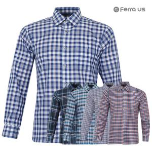 [페라어스]페라어스 남성 언발란스체크 남방셔츠 CTM3DJ2027