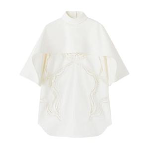 25 FW 질샌더 레이스 디테일 코튼 실크 크레이프 탑 J03NC0221J45266 TP432088255