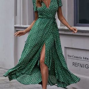 F006305_패턴 랩원피스 바캉스룩 비치원피스