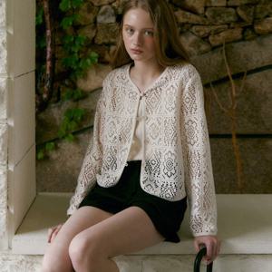 [모우트] LACE PUNCHING CARDIGAN_sand ivory [MO23SJK005]