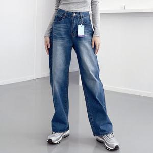 샵앤) 여성 뒷밴딩 6사이즈 3기장 와이드 워싱 청바지 INT-WPT-20540-숏