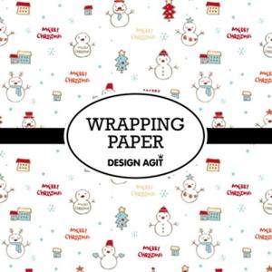 아트박스/디자인아지트 [기성]포장지크리스마스 눈사람마을