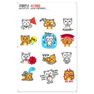 아트박스/꾸밈인스 A1060-꾸밈인스스티커_고양이캐릭터