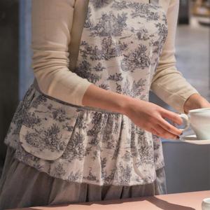 아트박스/코니페블 명화 프릴 앞치마 (2color)