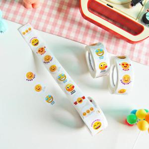 아트박스/올패턴 스마일 이모티콘 롤 스티커(500개)