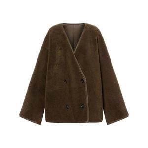 25 FW 필로소피디로렌조 세라피니 더블 브레스티드 시어링 코트 AEF242C39037190 TP432246250