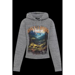 Dsquared2 프린트 디스트레스드 후드 티셔츠 S75GU0608S25477 860M TP942580489