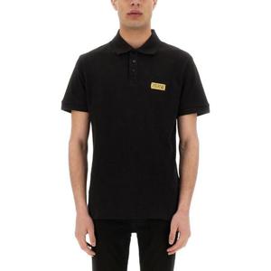 베르사체 진 쿠튀르 로고 플라크 반팔 폴로 셔츠 78GAGT08CJ01T G89 TP936520315