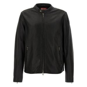 Diesel L Carver 로고 엠보싱 가죽 바이커 재킷 A144360AJIR 9XX TP942812622