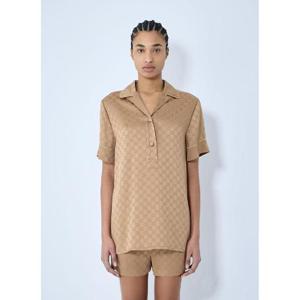 25 FW 구찌 여성 GG 새틴 셔츠  guc0259026brn