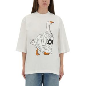 모스키노 오버사이즈 크루넥 티셔츠 07155541 1001