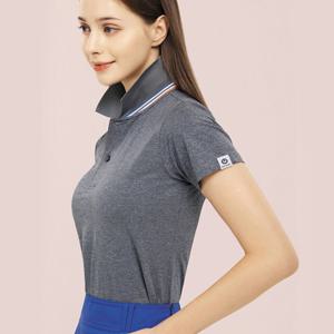 샵앤) 국산 여성 카라속 두줄라인 스판 반팔 골프티 SC-WSH-G0011