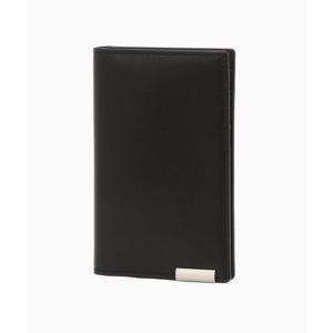 [헤지스ACC] 블랙 로고장식 소가죽 카드지갑 HJHO5F608BK