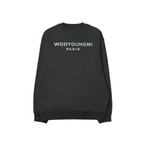 우영미 코튼 백로고 스웨트셔츠 다크 그레이   24SS W241TS27741G