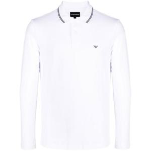 엠포리오 아르마니 남성 화이트 긴팔 폴로 8N1FB5 1JPTZ0100