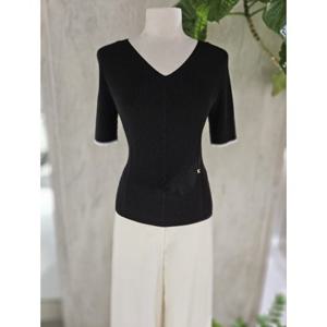 [ZOOC] 컬러 블록 브이넥 골지 풀오버 (Z252KSK036)