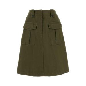 프라다 미디 스커트 P124WSOOO162G F0161 GREEN