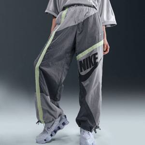 나이키바지 SQJ HJ4179-084 스포츠웨어 여성 미드라이즈 루즈 우븐 오픈 헴 팬츠