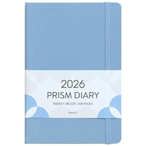 [인디고] 2026 프리즘 B6 위클리 다이어리 (날짜형, 32절, 주간) - 밀키블루