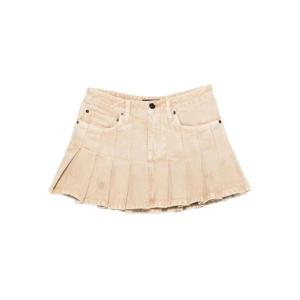 25 FW 발렌시아가 플리츠 데님 미니 스커트 838711TSWB2 TP439974244