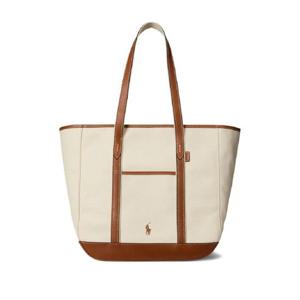 25 FW 폴로 랄프로렌 로고 자수 캔버스 토트 백 428968158001 TP440032268