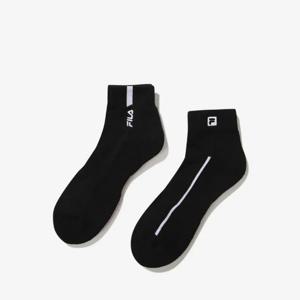 휠라양말 KQC FS3SCG1181X-BLK 쿠셔닝 발목양말 2매입