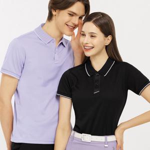 샵앤) 국산 여성 한줄 배색 쿨론 여름 반팔 골프티셔츠 SC-WSH-G0026