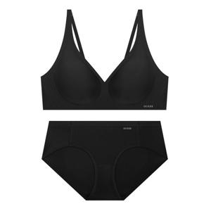 슬랜더 더블 볼륨 프리컷 브라 팬티 세트 - 블랙