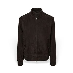 [헤지스] 남성 포켓배색 염소가죽 점퍼 HZJU5D676W3