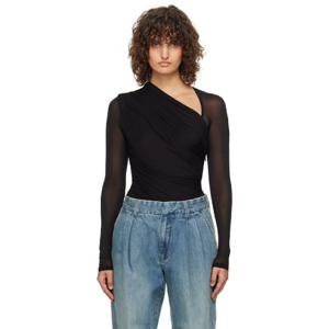 25 FW 짐머만 여성 블랙 일러스트레이션 바디수트 242191F358003