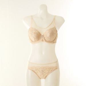 [와코루] AB컵 화려한 살루트 감각 풀메이크업 브라 햄라인팬티 (DBR0461AB-PTH-SK))