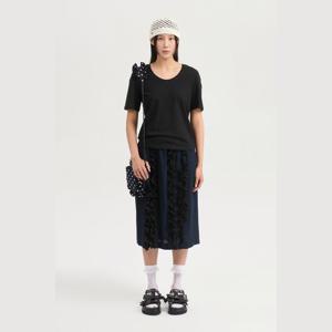 [럭키슈에뜨]기본 U넥 티셔츠(LQTAM25400BKX)