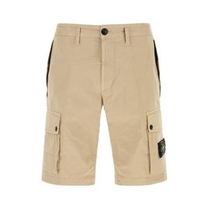 스톤아일랜드 남성 베이지 Stretch 면 카고 쇼츠 L10001110 V009A