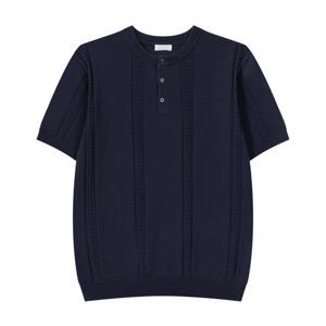 [리빌모아]남자 프리미엄 라운드 헨리 반팔 니트티 GN-KNH-Q012-