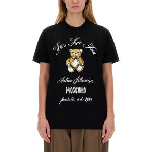 모스키노 테디 베어 그래픽 크루넥 티셔츠 07105441 1555