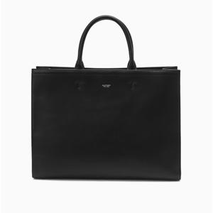 [질스튜어트ACC] JUBA5F941[삭형콜라보][ROGAN] 로건 블랙 레더 심플 토트백