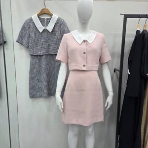 [로엠][RE] 카라 트위드 2in1 원피스_RMOWE37S12