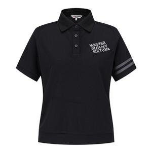 [마스터바니에디션] (421E3TO101) 여성 배색 테이프 로고 자수 반팔 티셔츠