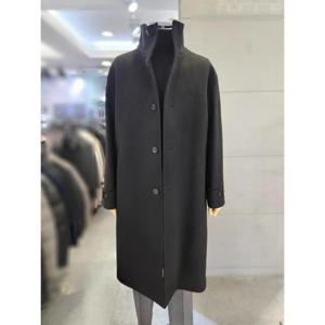 바쏘옴므 세이브존03 바쏘옴므 남자 겨울 블랙  혼방 하이넥 오버핏 롱 코트 WSAGY4CJ39A