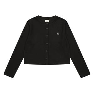[에꼴리에][에꼴리에] 여아 골지 라운드 가디건 23QT152_BK