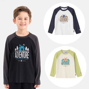 [차일디] 아웃도어프로덕츠키즈 (OD253ILS07) 라글란 그래픽 티셔츠 3color