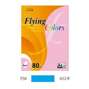 플라잉컬러 패럿(P34)(A4 80g 바다색 25매 팩)