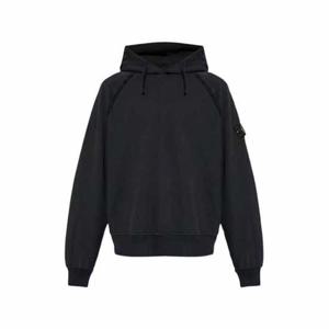 스톤아일랜드 래글런 오버 사이즈 후드 티셔츠 블랙 남성 K2S15 6100023 S0A20 V0029