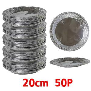알루미늄접시 일회용식기 은박접시 20cm 50P 일회용접시 야외용 캠핑용