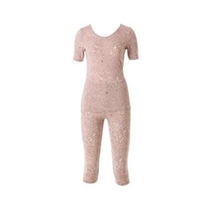 [비너스] 부드러운 로즈빈 모달 번아웃 반팔런닝+7부 팬츠 세트 VLG6052A+VLGM