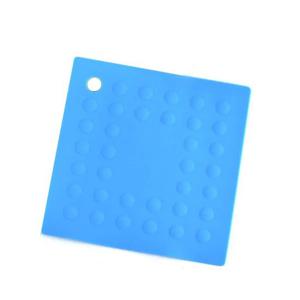 열탕소독 가능한 실리콘 냄비받침 사각엠보 블루 팬받침 주방 소품 인테리어 매트