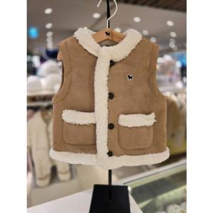 [블루독베이비] 25 FW(BE)벨로아 FUR VEST(45C1422501)신상 돌 백일 조카 선물 유아 아기옷 베스트 조끼 (4